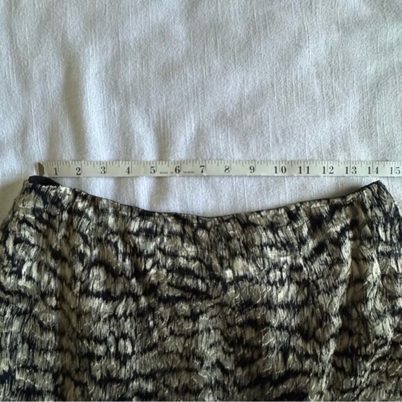 Dana Buchman Womens Silk Animal Print Handkerchief Midi Skirt Sz 10P Whimsigoth - Picture 7 of 13